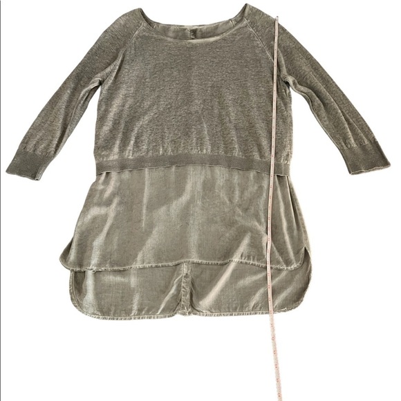 Womens cute pullover lightweight taupe sweater top - Picture 6 of 7